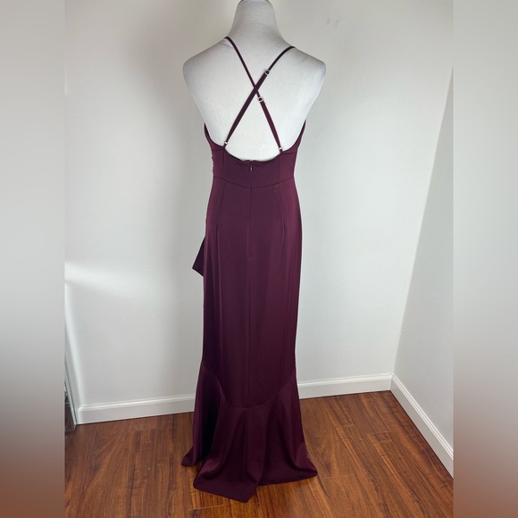 Majorelle Sangria Gown in Ruby Red Ruffle Long Maxi Dress Size S - Picture 5 of 7